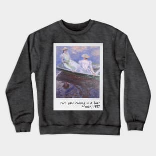 monet - two gals Crewneck Sweatshirt